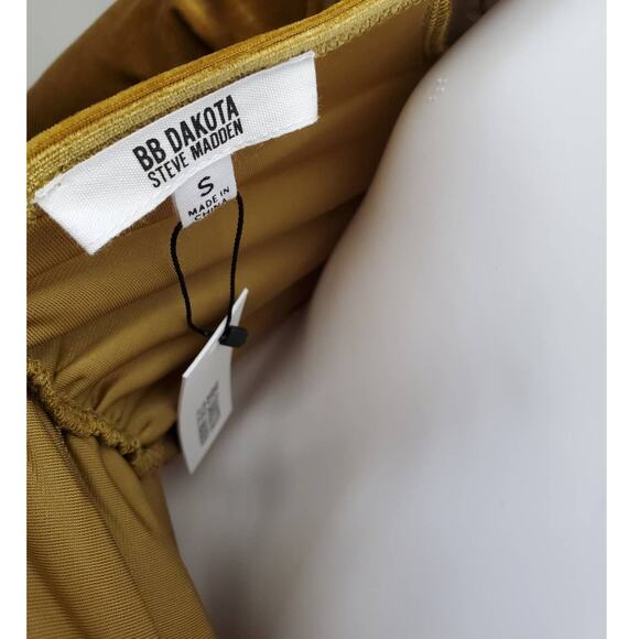 BB Dakota Top Velvet Ruched Crop Party Going Out Dinner Date Holiday Brunch - Picture 11 of 12